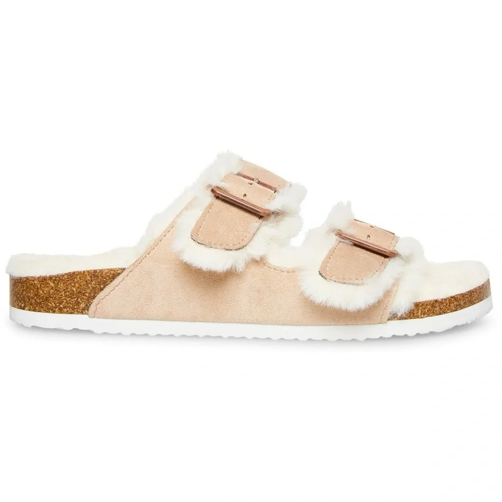 “NIB” Madden Girl Women's Butterfly Fluffy Footbed Sandals - Picture 9 of 11